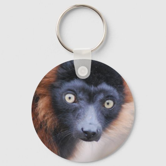赤いRuffed Lemur Keychain キーホルダー (正面)