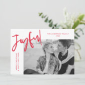 赤いSimply Joyful フォトカード シーズンカード (スタンド正面)