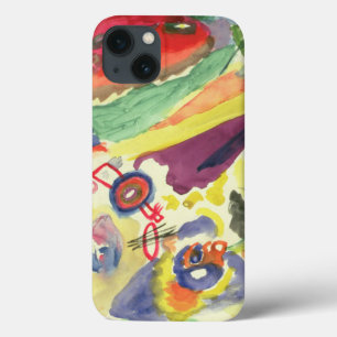 赤いStainが付いている水彩画、1911年 iPhone 13ケース