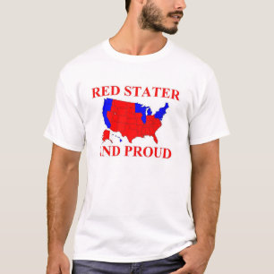 赤いStaterおよび誇りを持った Tシャツ