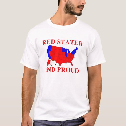 赤いStaterおよび誇りを持った Tシャツ (正面)