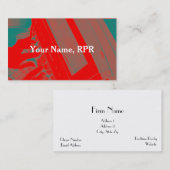 赤いSteno機械法廷記者の名刺 名刺 (正面/裏面)