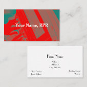 赤いSteno機械法廷記者の名刺 名刺 (正面/裏面)