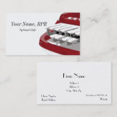 赤いSteno機械法廷記者の名刺 名刺 (正面/裏面)