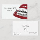 赤いSteno機械法廷記者の名刺 名刺 (正面/裏面)