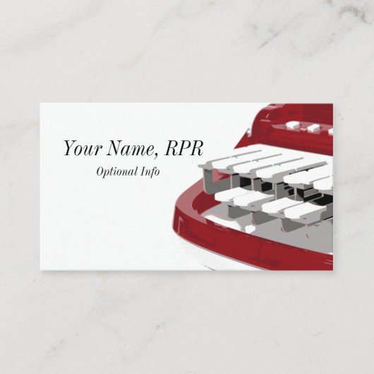 赤いSteno機械法廷記者の名刺 名刺 (正面)