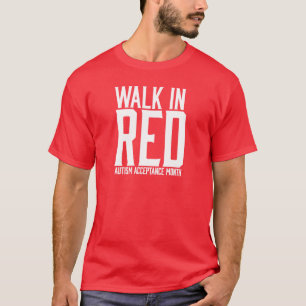 赤いTシャツの歩行 Tシャツ