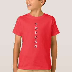 赤いtシャツの男の子供へ子のカジュアル衣服 tシャツ