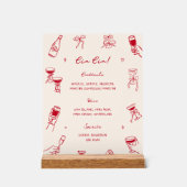 赤いThat's Amore Party Cin Cin Bar アクリルサイン (正面)
