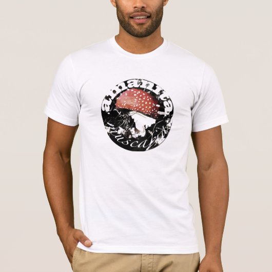 赤いtoadstool、テングタケ属のmuscaria、ベニテングタケ tシャツ (正面)