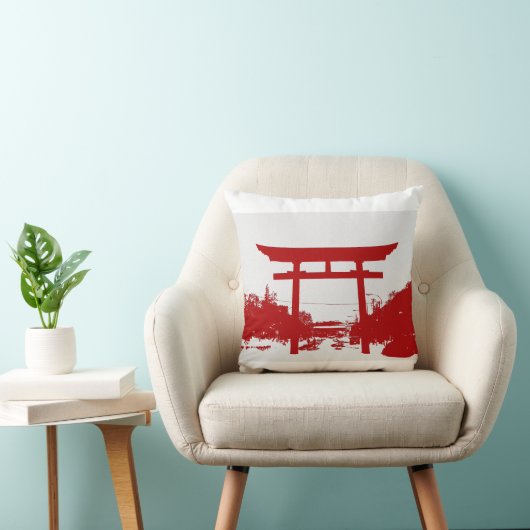 赤いToriiのゲートの装飾用クッション クッション (椅子)