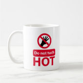 赤いtouch記号を使用しない コーヒーマグカップ (左)
