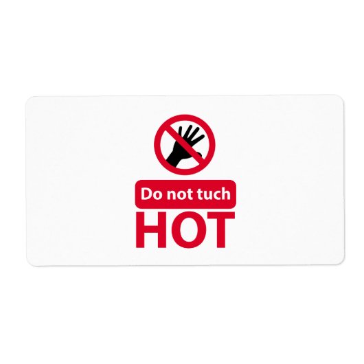 赤いtouch記号を使用しない ラベル (正面)