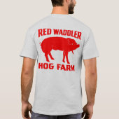 赤いWaddlerのブタの農場 Tシャツ (裏面)