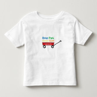 赤いWagon_logo_Final トドラーTシャツ