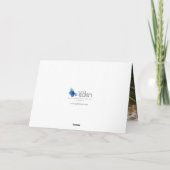 赤いwaratahの花の芸術の結婚式のサンキューカード カード (裏面)