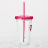 赤いXOXOハートバルーン アクリルタンブラー (右)