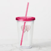 赤いXOXOハートバルーン アクリルタンブラー (裏面)