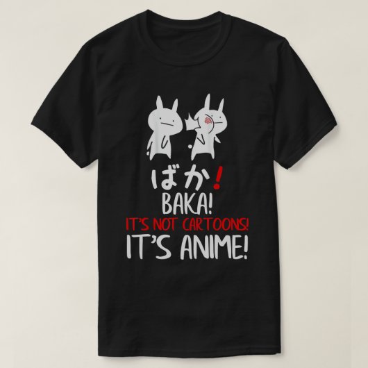赤うさぎがアホ日本のロマンガのアニメno tシャツ (デザイン正面)