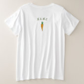 赤うさぎ名前をカスタムする女子プラスサイズTシャツ プラスサイズTシャツ (デザイン裏面)