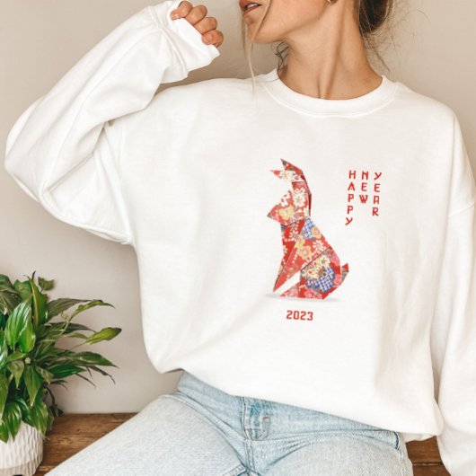 赤うさぎ折り紙の年2023 スウェットシャツ
