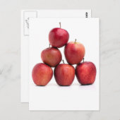 赤おいしいリンゴのピラミッド ポストカード (正面/裏面)
