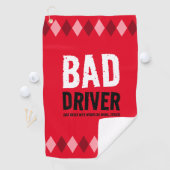 赤おもしろいいアーガイルドライバ… ゴルフタオル (インサイチュ)