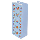 赤おもしろいいオンドリ ワインギフトバッグ (正面アングル)