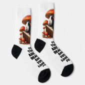 赤おもしろいい読キノコの下のモルモット ソックス (右)