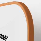 赤おもしろいい読キノコの下のモルモット ピックルボールラケット (左詳細)