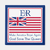 赤おもしろいい青がアメリカを再王室のびグラフィックマ マグネット (正面)