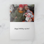 赤おもしろいかわいいハートハッピーバースデー カード (内部)