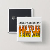 赤おもしろいちゃんシャワー世界最大のパパ 缶バッジ (正面&裏面)