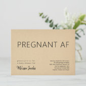 赤おもしろいちゃんシャワー妊娠AF 招待状 (スタンド正面)