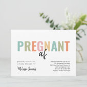 赤おもしろいちゃんシャワー妊娠AF 招待状 (スタンド正面)