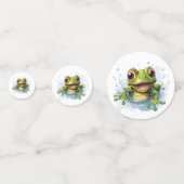 赤おもしろいちゃんシャワー用カエル コンフェッティ (正面)