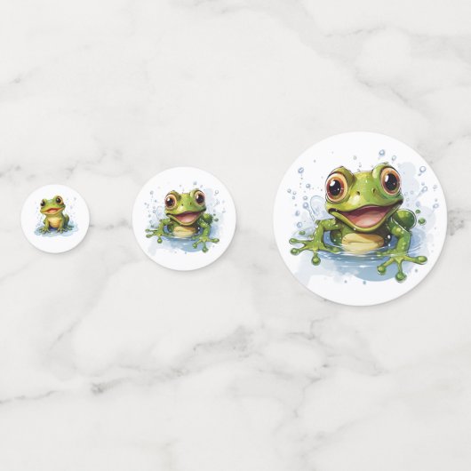 赤おもしろいちゃんシャワー用カエル コンフェッティ (裏面)