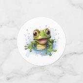 赤おもしろいちゃんシャワー用カエル コンフェッティ (スモール正面)