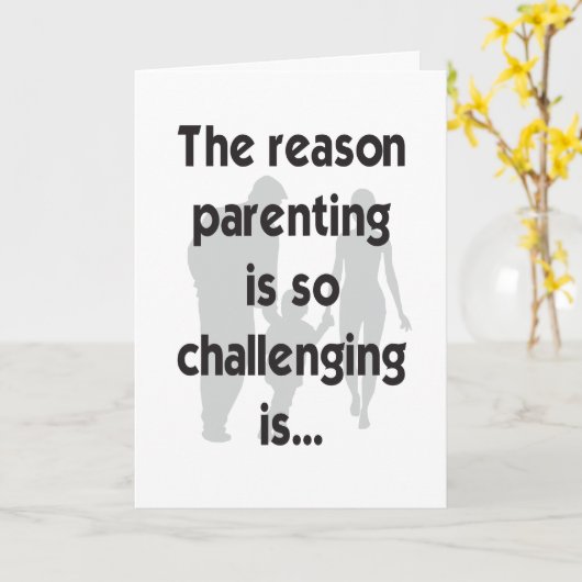 赤おもしろいちゃんシャワー用グリーティングカード カード (黄色い花)