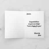 赤おもしろいちゃんシャワー用グリーティングカード カード (内部)