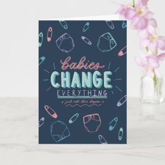 赤おもしろいちゃんシャワー用グリーティングカード カード