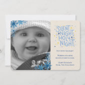 赤おもしろいちゃんブルー静かナイトOne写真 シーズンカード (正面)