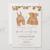 赤おもしろいちゃん服の性別が明らかになる 招待状 (正面)