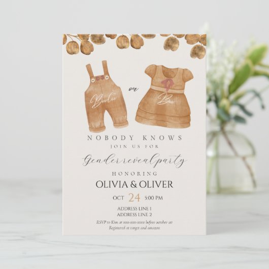 赤おもしろいちゃん服の性別が明らかになる 招待状 (スタンド正面)