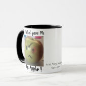 赤おもしろいと緑「私の学生は私に与えAppleのマグ マグカップ (正面左)
