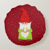 赤おもしろいの格言と馬蹄形 ラウンドクッション (裏面)