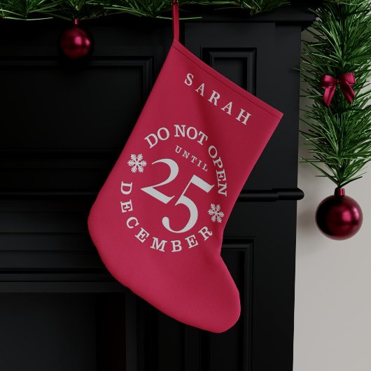 赤おもしろいはクリスマスストッキングまで開かない スモールクリスマスストッキング