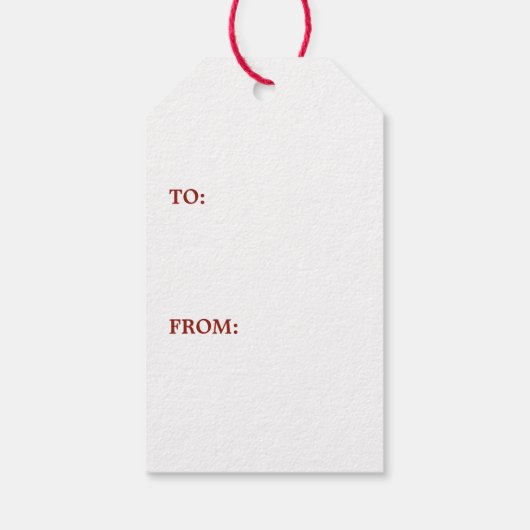 赤おもしろいはクリスマス休暇まで開かない ギフトタグ (裏面)