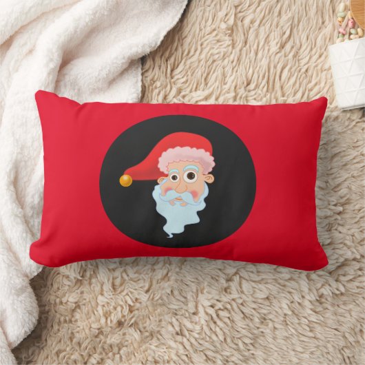 赤おもしろいクリスマスサンタ腰枕 ランバークッション (ブランケット)