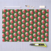 赤おもしろいクリスマスモンスターキッズホリデー 薄葉紙 (クラフト)